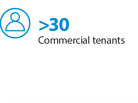 >30 Commercial tenants