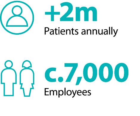 +2m Patients annually, c.6000 Employees